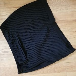 Forever 21 Black Lined Pleated Mini Skirt